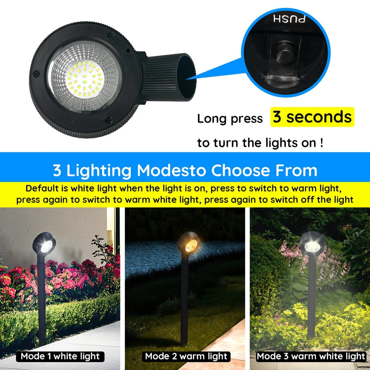2-Pack Solar LED Pathway Light - 4 Installation Methods - LumeGen - Image 10