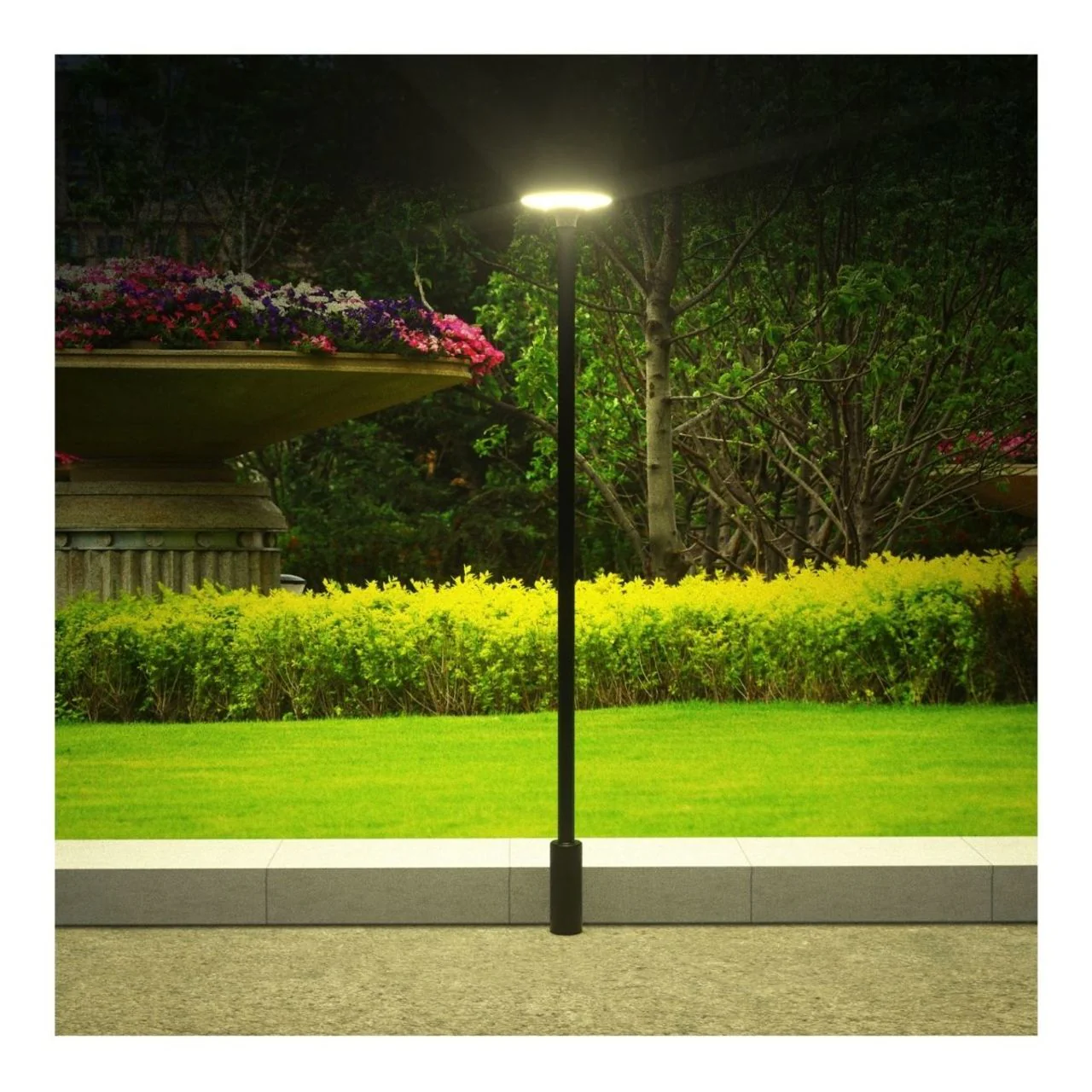 Solar LED Round Post Top Area Light - 2100 Lumens - Dual Color Temperatures - LumeGen - Image 14