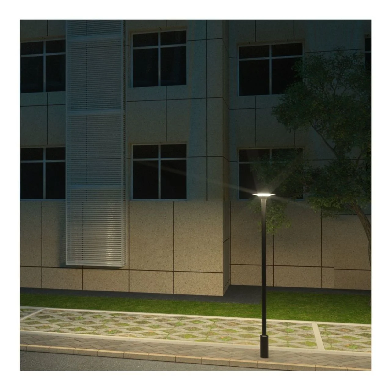 Solar LED Round Post Top Area Light - 2100 Lumens - Dual Color Temperatures - LumeGen - Image 15