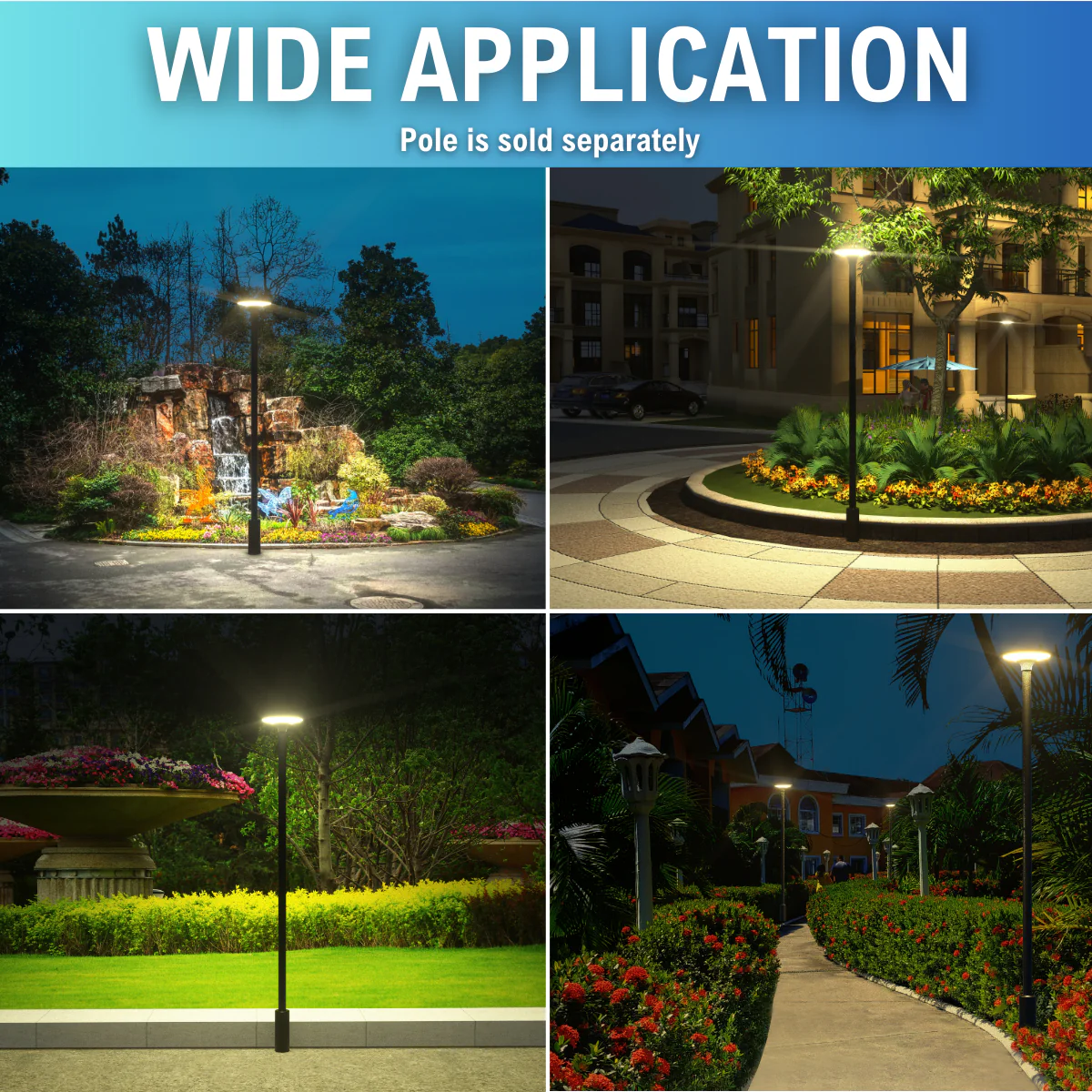 Solar LED Round Post Top Area Light - 2100 Lumens - Dual Color Temperatures - LumeGen - Image 19