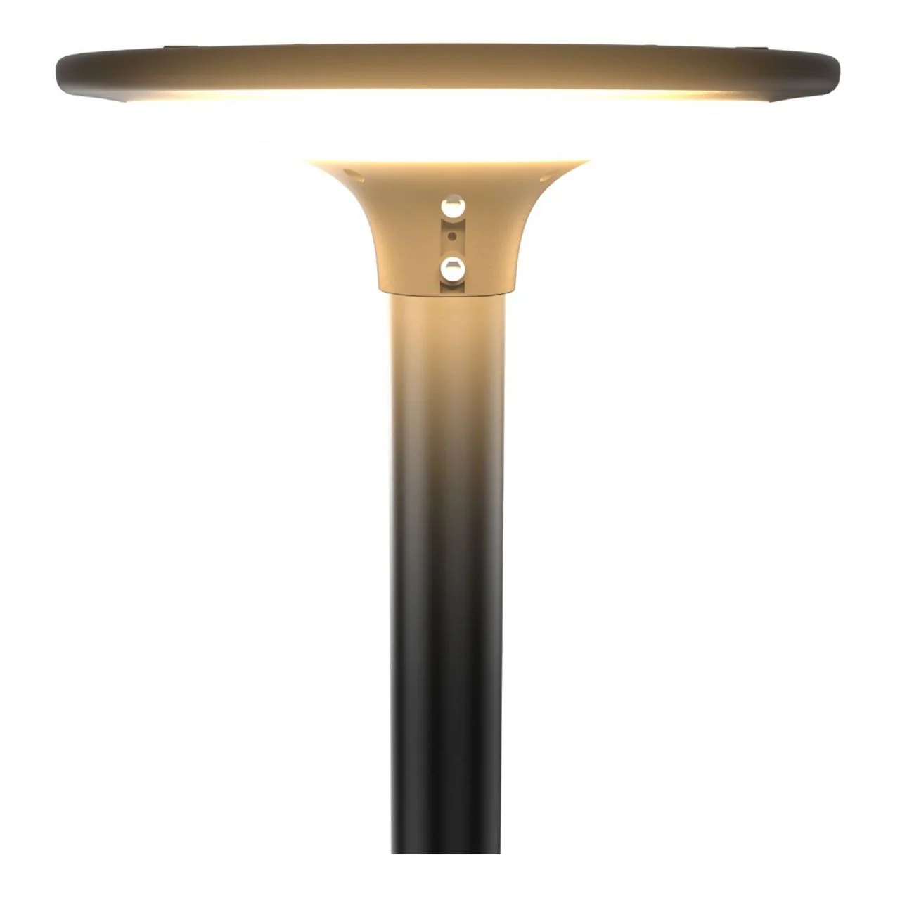 Solar LED Round Post Top Area Light - 2100 Lumens - Dual Color Temperatures - LumeGen - Image 2