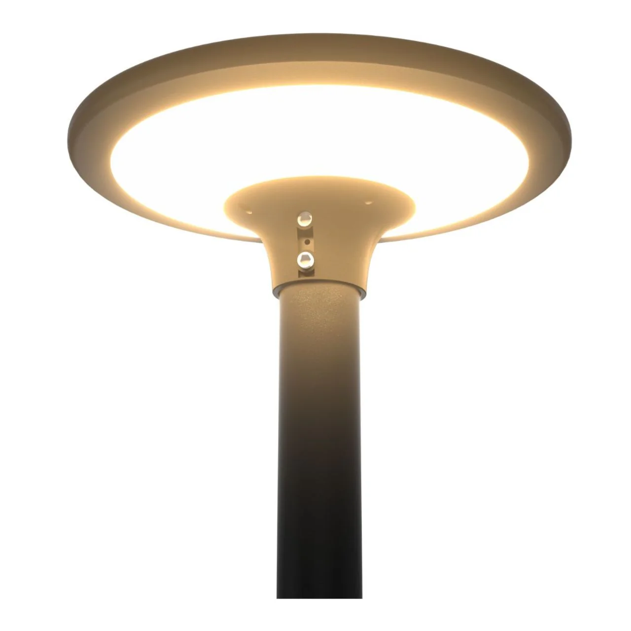 Solar LED Round Post Top Area Light - 2100 Lumens - Dual Color Temperatures - LumeGen - Image 4
