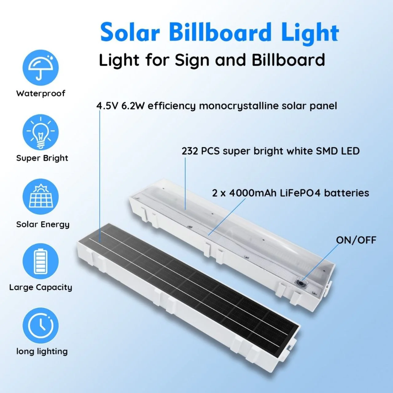 Solar LED Sign Light Bar - 232 LEDs - LumeGen - Image 5