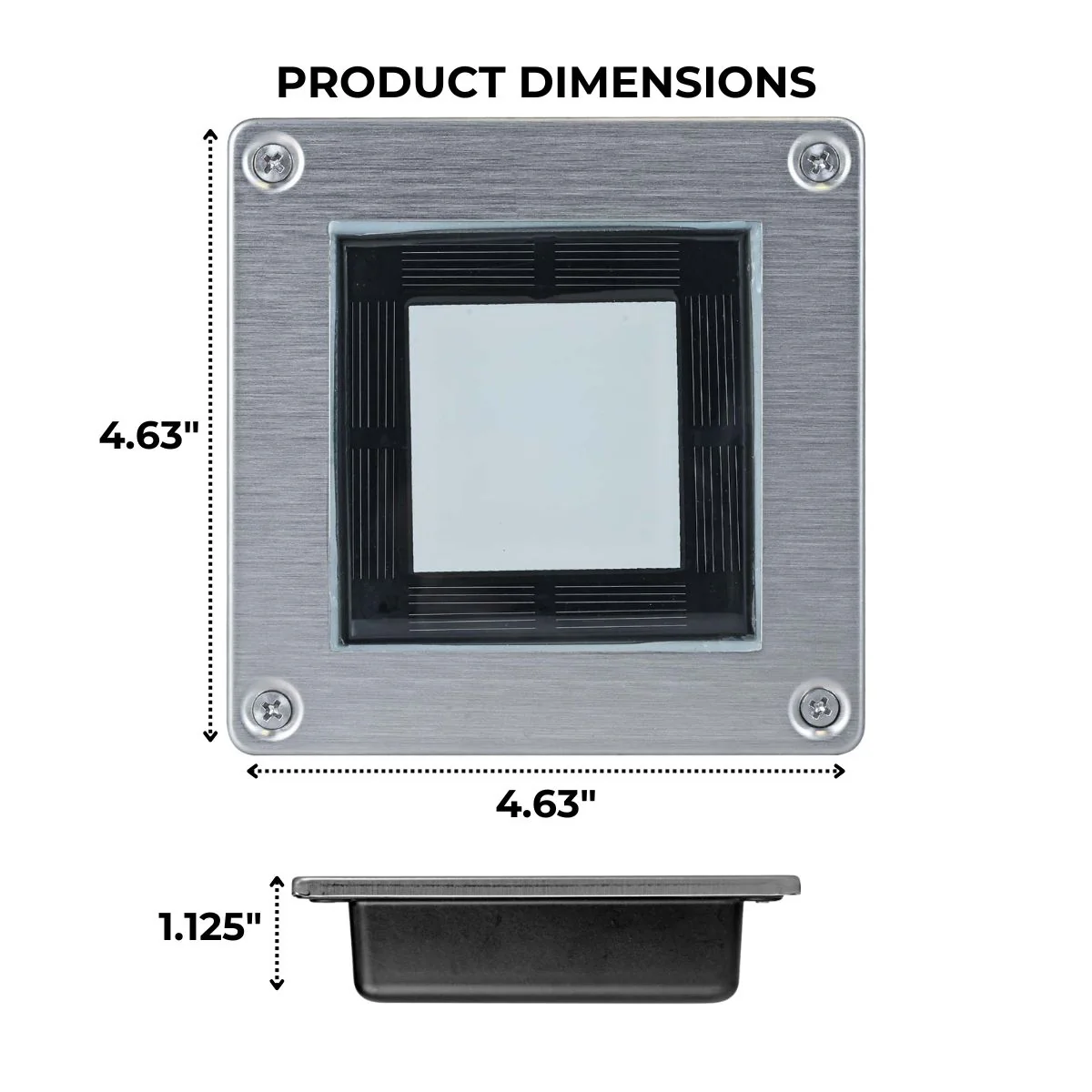 LED Solar Square Deck Light for outdoor driveway, garden, path, patio, or lawn - LumeGen - Image 3