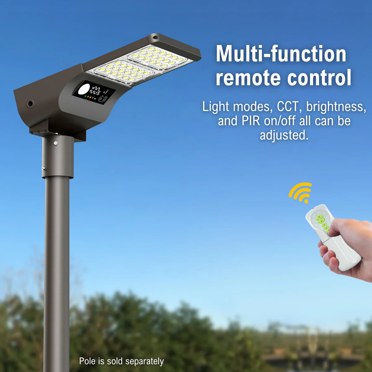 Solar LED Street Area Light - Wall or Pole Mount - 6000 Lumens - Dual Color Temperatures - LumeGen - Image 15