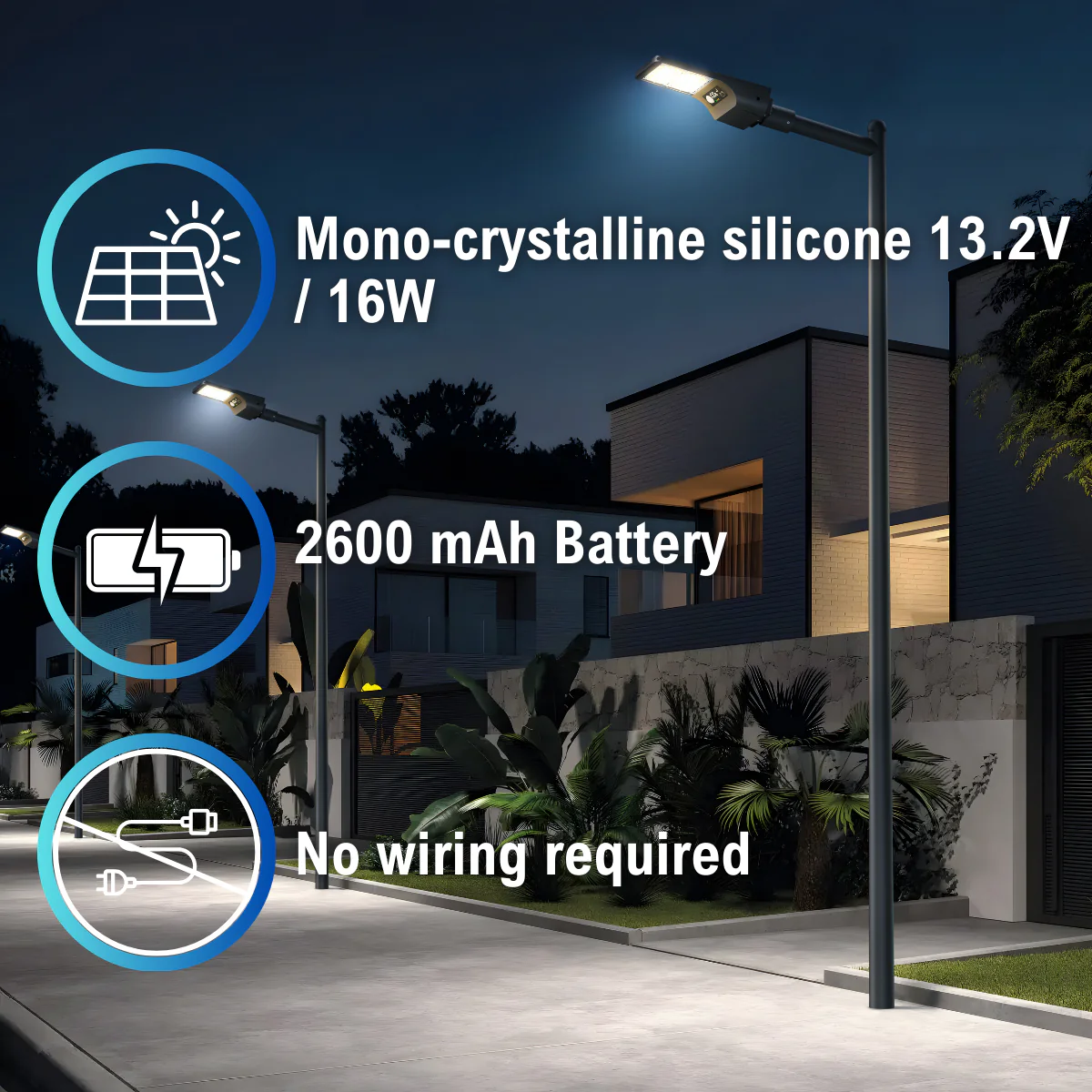 Solar LED Street Area Light - Wall or Pole Mount - 6000 Lumens - Dual Color Temperatures - LumeGen - Image 18