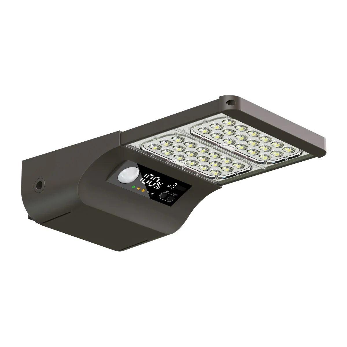 Solar LED Street Area Light - Wall or Pole Mount - 6000 Lumens - Dual Color Temperatures - LumeGen - Image 2