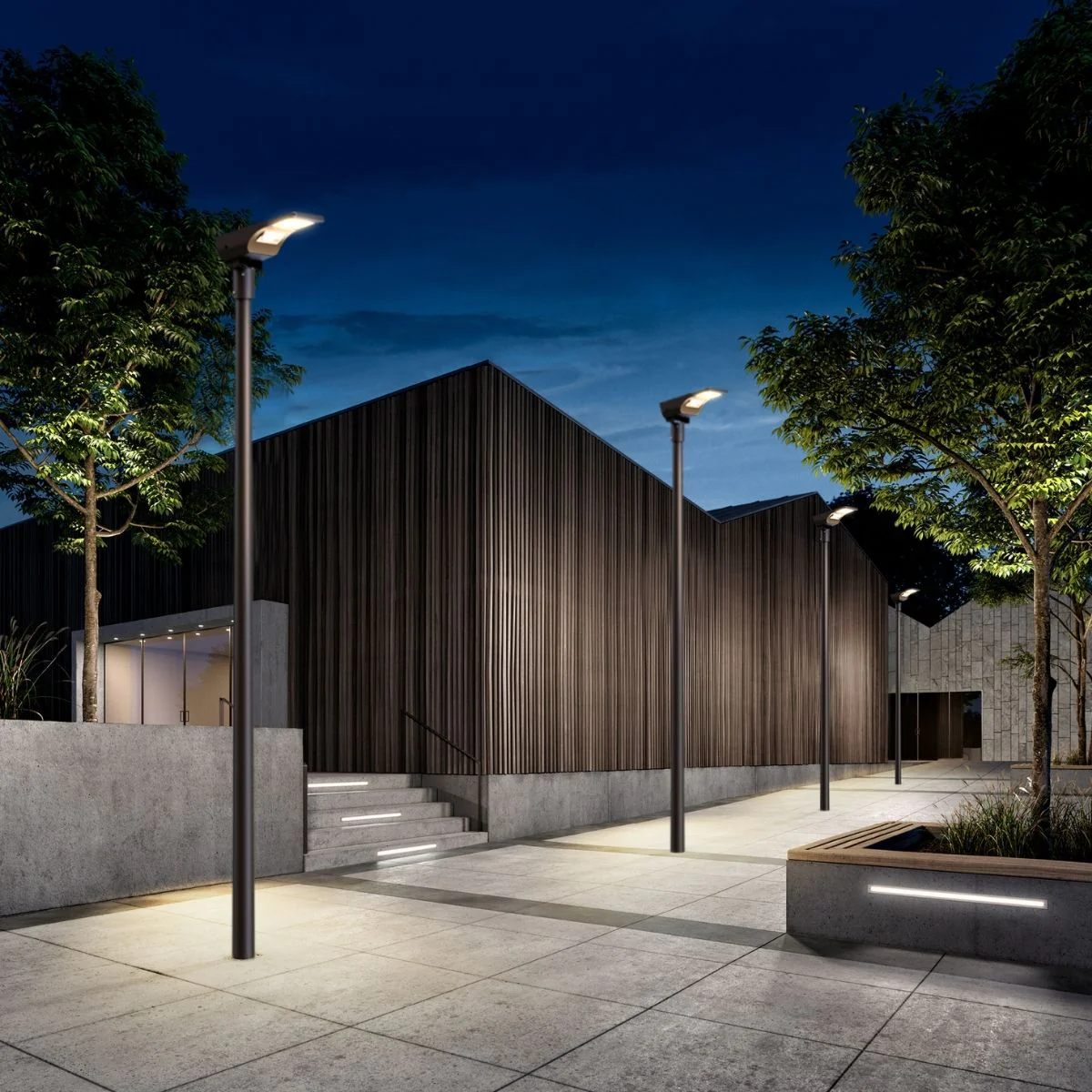 Solar LED Street Area Light - Wall or Pole Mount - 6000 Lumens - Dual Color Temperatures - LumeGen - Image 9