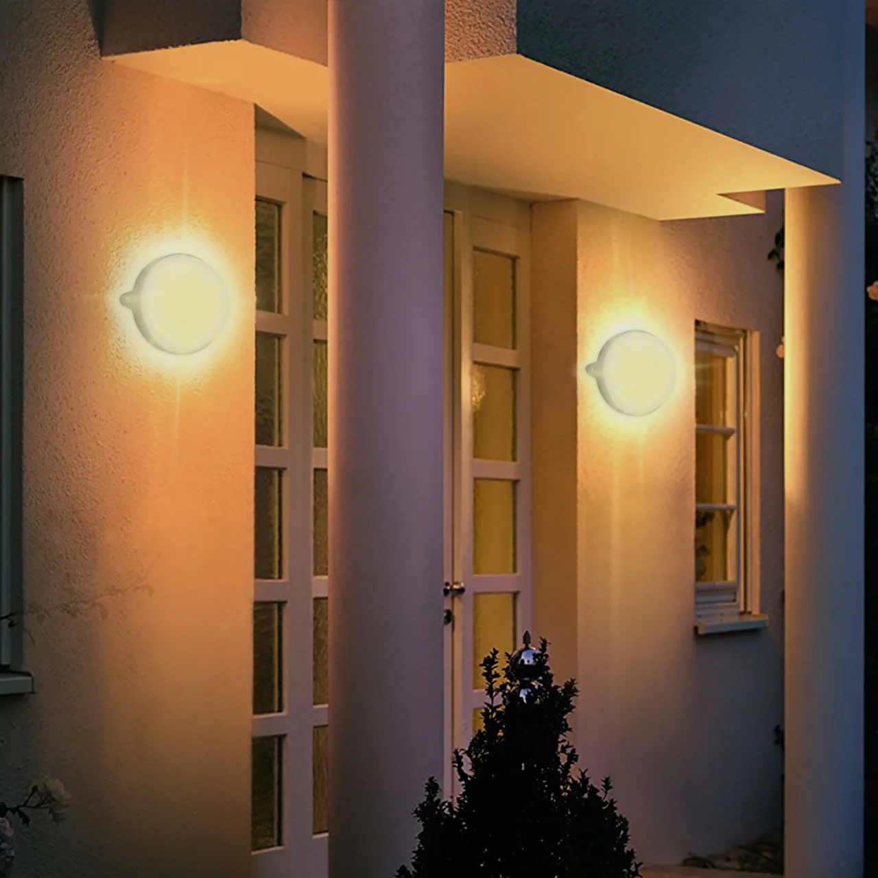 LED Solar Round Wall Light - 1540 Lumens - LumeGen - Image 3