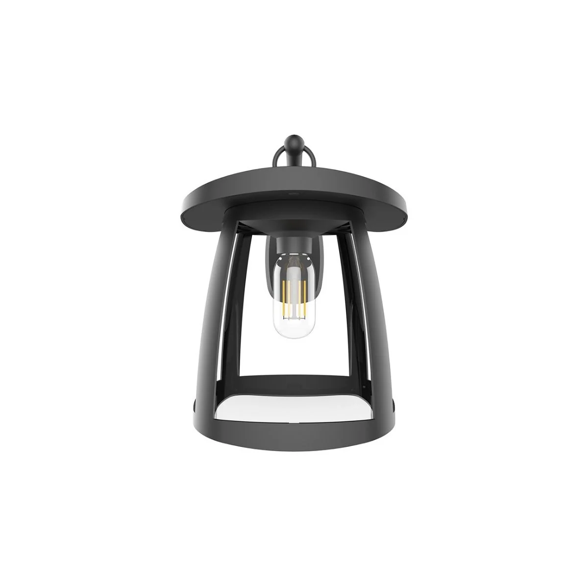 Solar LED Garden Lantern Wall Light - Black Finish - 4000K - LumeGen - Image 5