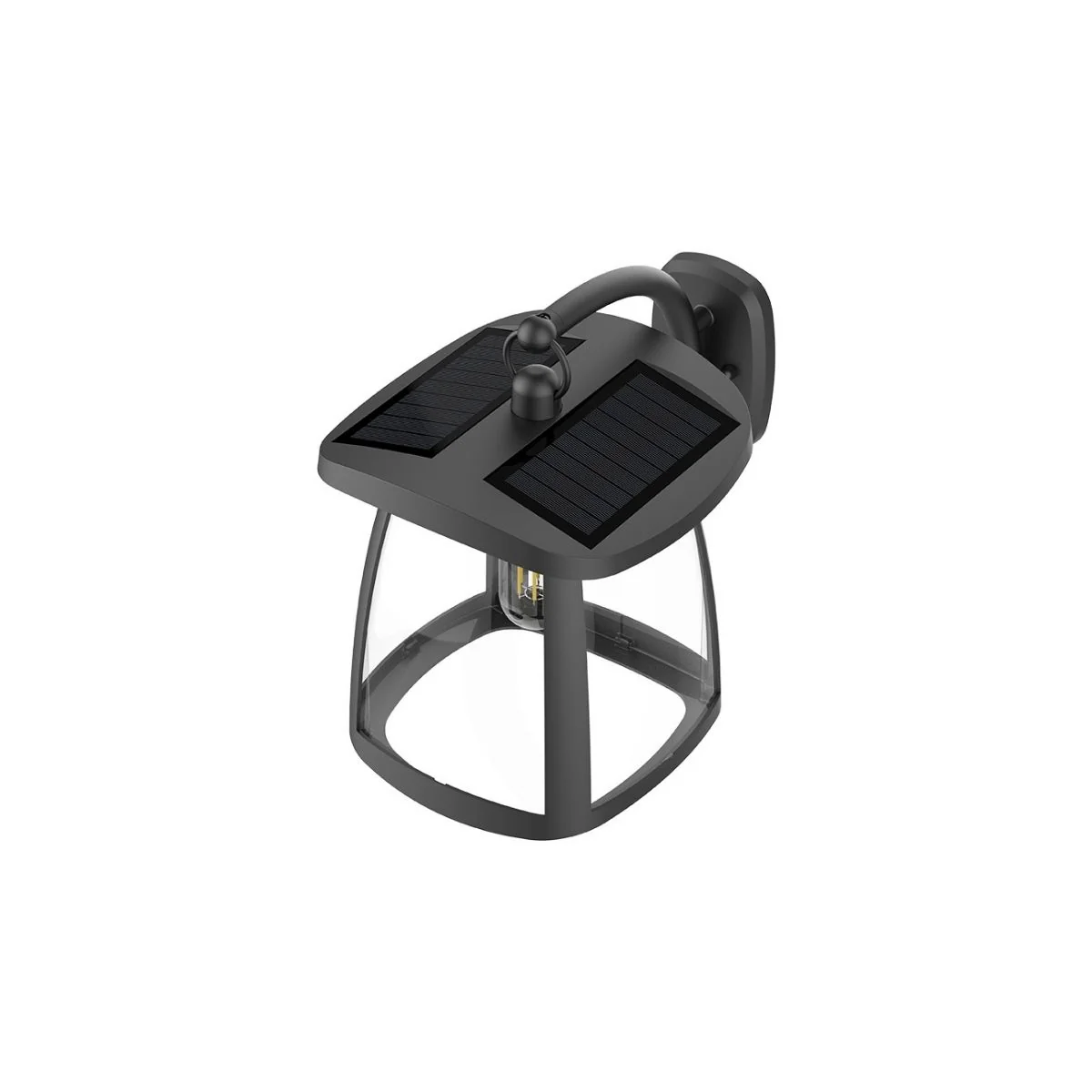 Solar LED Garden Lantern Wall Light - Black Finish - 4000K - LumeGen - Image 6