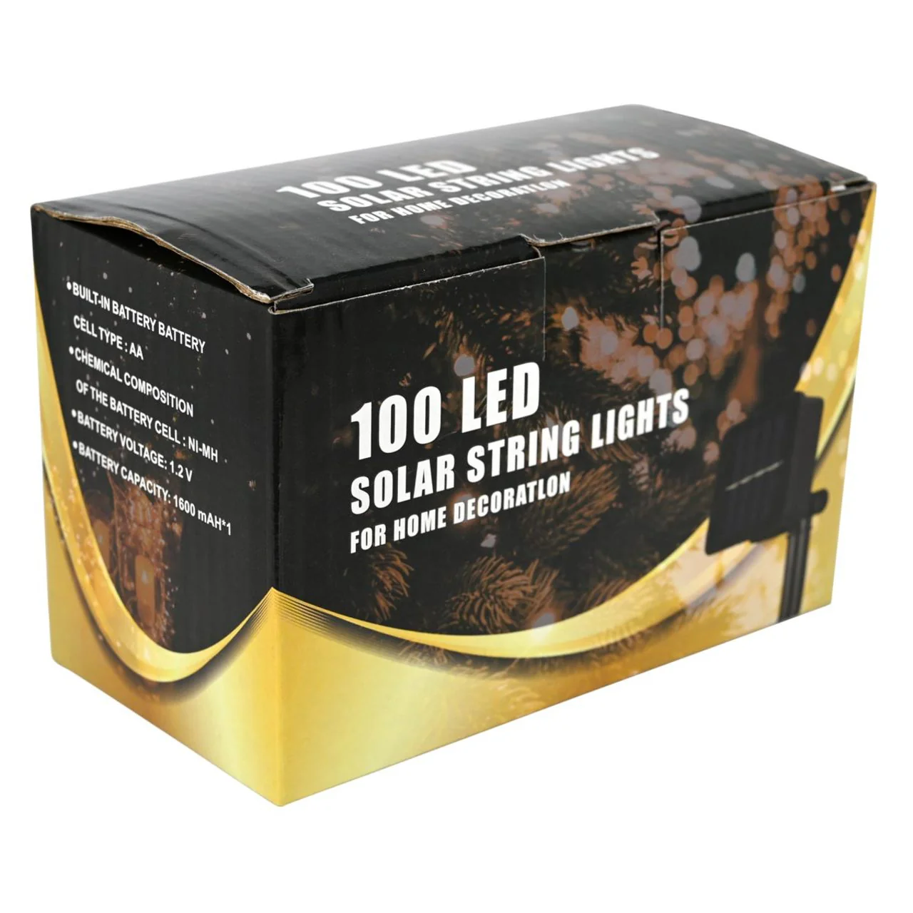 32ft. LED Solar Powered Fairy String Lights with 8 Light Modes - Warm White - IP65 Waterproof Rated - 2 Pack - Image 10