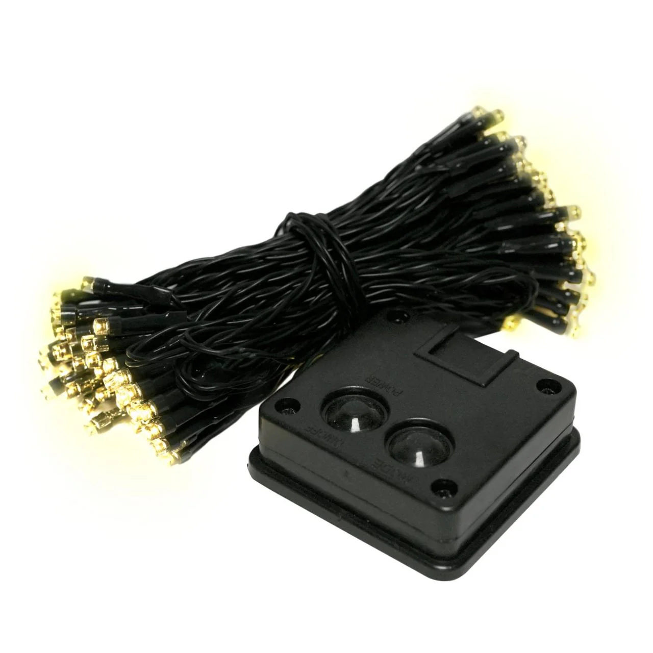 32ft. LED Solar Powered Fairy String Lights with 8 Light Modes - Warm White - IP65 Waterproof Rated - 2 Pack - Image 3