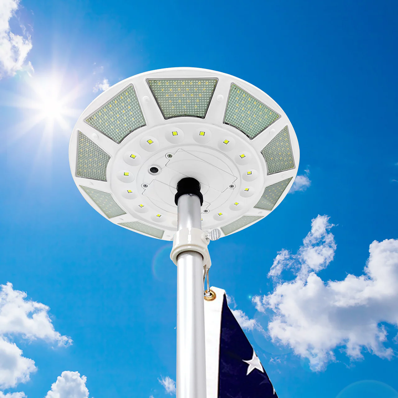 Solar LED Flagtop Pole Light - Super-Bright 2600 Lumens - LumeGen - Image 5