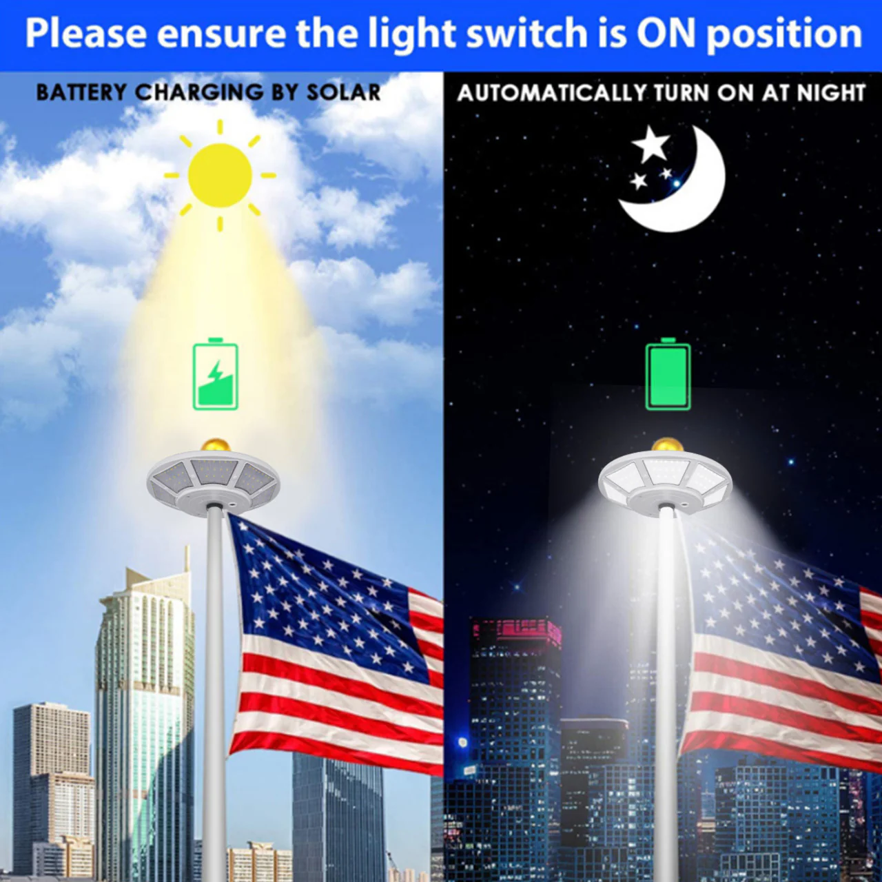 Solar LED Flagtop Pole Light - High Output 1100 Lumens - LumeGen - Image 8