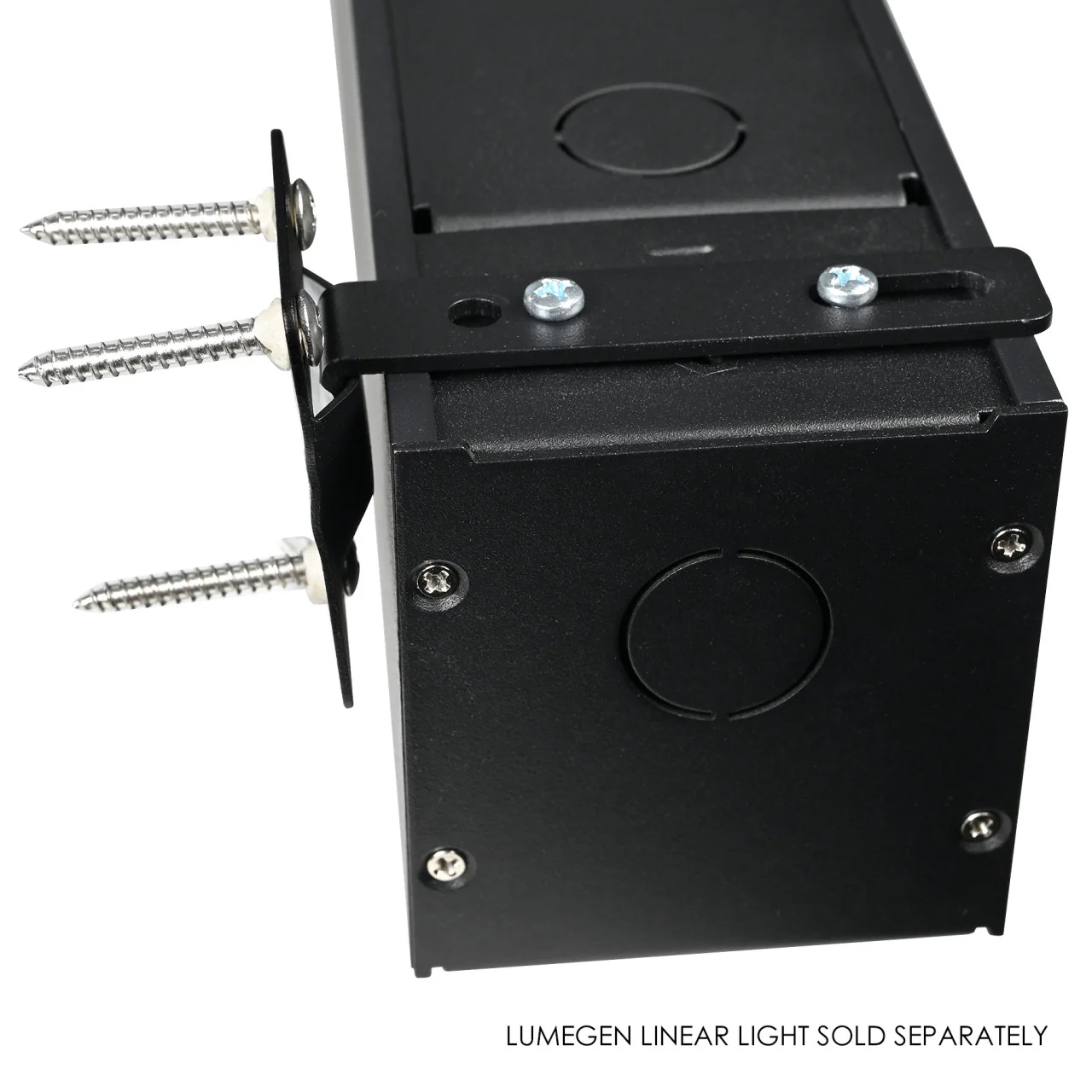 Wall Mount Bracket for LumeGen Linear Light - Black Finish - Image 2