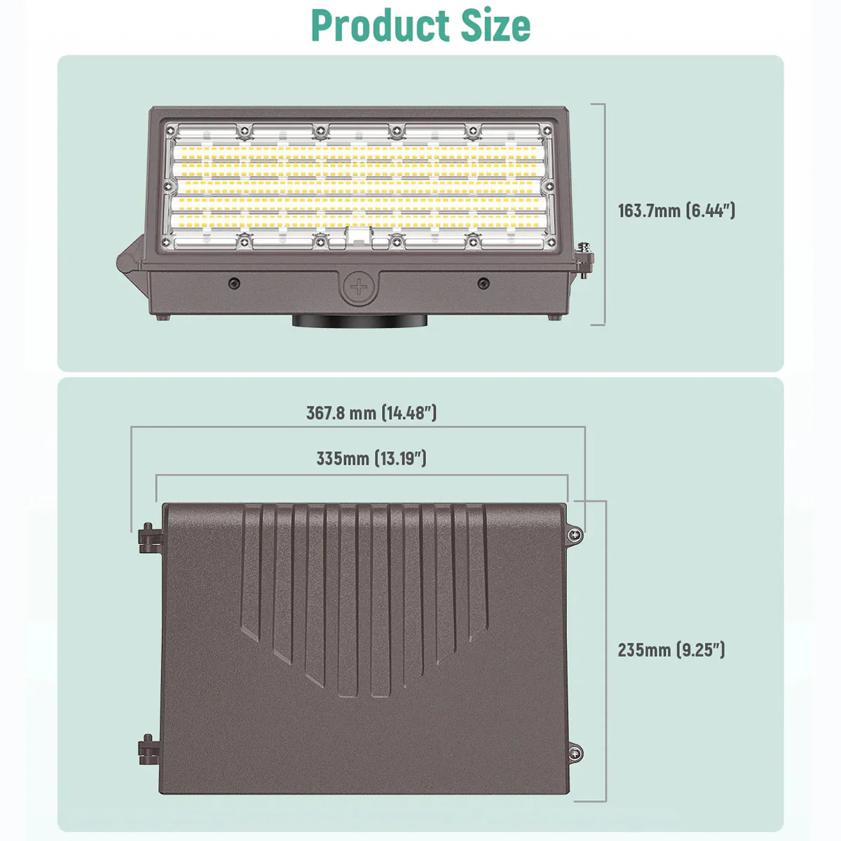 Full Cutoff LED Wall Pack Light, 60–120W Selectable, 3000K–5000K, 120–277V | WP11 - 3000K / 4000K / 5000K - Image 4